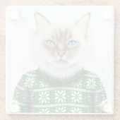 子猫猫のセーター ガラスコースター (裏面)