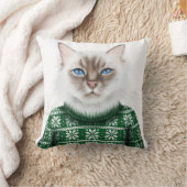 子猫猫のセーター クッション (ブランケット)