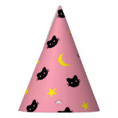 子猫猫の月および星のパーティーの帽子 パーティーハット (左)