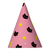 子猫猫の月および星のパーティーの帽子 パーティーハット (右)
