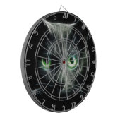 子猫猫の白熱［赤熱］光を放つな緑の瞳 ダーツボード (正面左)