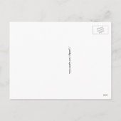 子猫猫の白黒ハートのバレンタイン シーズンポストカード (裏面)