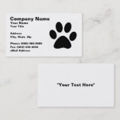 子猫猫の足のプリント 名刺 (正面/裏面)