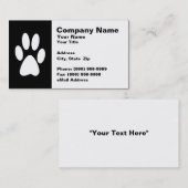 子猫猫の足のプリント 名刺 (正面/裏面)