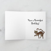 子猫猫のPurrfectの誕生日の挨拶状 カード (内部)