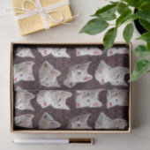 子猫猫はハートのイメージのパターンに直面します 薄葉紙 (ギフト)