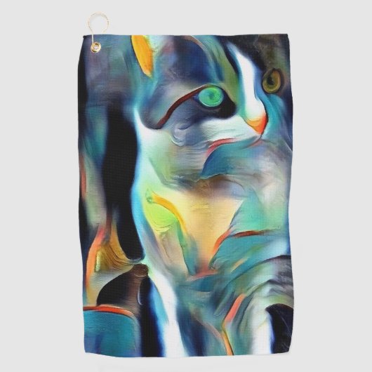 子猫猫 ゴルフタオル (正面)