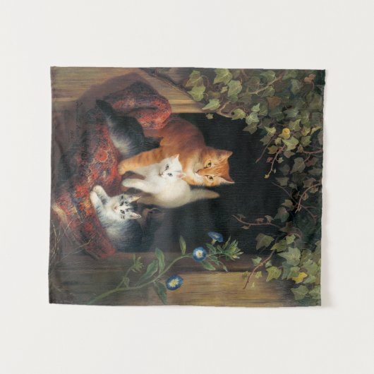 子猫猫 タペストリー (正面(横))