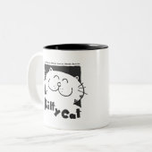 子猫猫-頭が切れるな猫 ツートーンマグカップ (正面左)