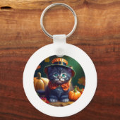 子猫祝の感謝祭 キーホルダー (正面)