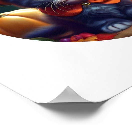 子猫祝の感謝祭 ポスター (角)