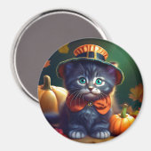 子猫祝の感謝祭 マグネット (正面/裏面)