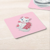 子猫紙コースター ペーパーコースター (アングル)