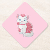 子猫紙コースター ペーパーコースター (正面)