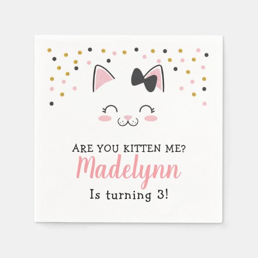 子猫紙ナプキンス スタンダードカクテルナプキン (正面)