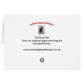 子猫絵画の白黒猫 (裏面横)