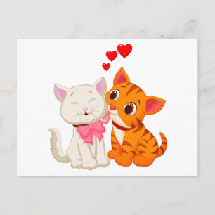 . .子猫考えるのかわいい恋しく思ハロー's  LOVE ポストカード