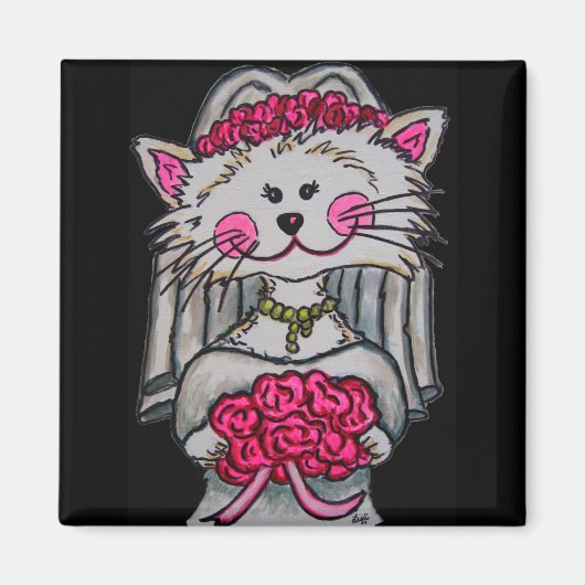 子猫花嫁のマグネット化 マグネット (正面)