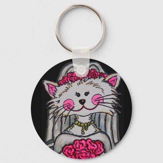 子猫花嫁へキーチェーン キーホルダー (正面)