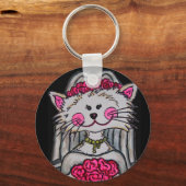 子猫花嫁へキーチェーン キーホルダー (正面)