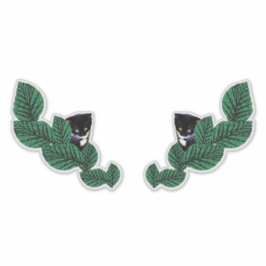 子猫葉 シール (正面)