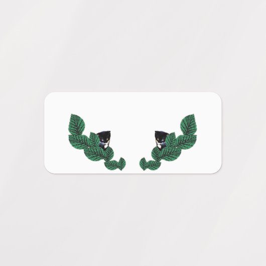 子猫葉 ラベル (デザイン1)