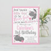 子猫誕生日パーティーの招待 招待状 (スタンド正面)