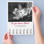 子猫販売チラシ チラシ (手)