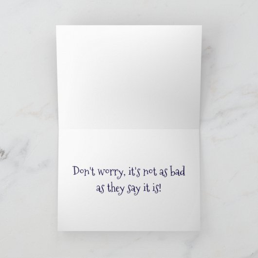 子猫間抜けは「大きいじゃない、だめだ」と言う誕生日 カード (内部)