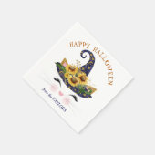 子猫顔金ゴールドフローラハロウィーン スタンダードカクテルナプキン (角)