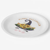 子猫顔金ゴールドフローラハロウィーン ペーパープレート (アングル)