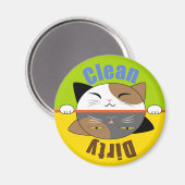 子猫顔食器洗浄機マグネット マグネット (正面/裏面)