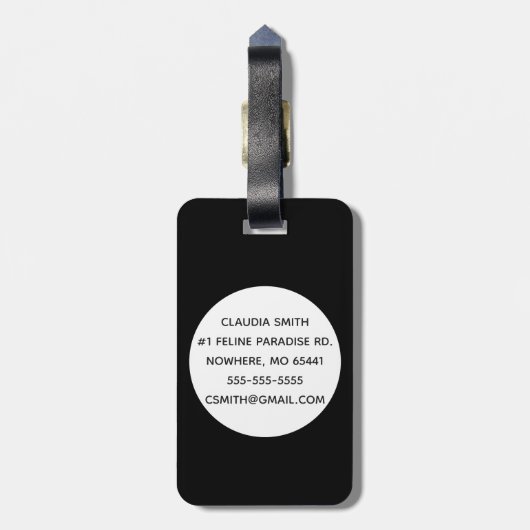 子猫顔 ラゲッジタグ (裏面縦)