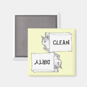 子猫食洗機磁石の背カスタマイズ景 マグネット (正面/裏面)