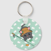 子猫魚釣り キーホルダー (正面)