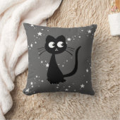 子猫黒 クッション (ブランケット)