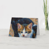 子猫2匹のアートノートカード カード (正面)
