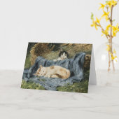 子猫2 | ジュリアス・アダム カード (黄色い花)