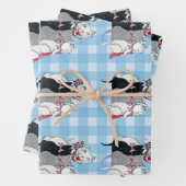 子猫3匹の幸せな母猫 ラッピングペーパーシート (インサイチュ)