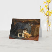 子猫3 | ジュリアス・アダム カード (黄色い花)