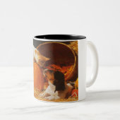 子猫、かぼちゃと子犬 ツートーンマグカップ (正面右)