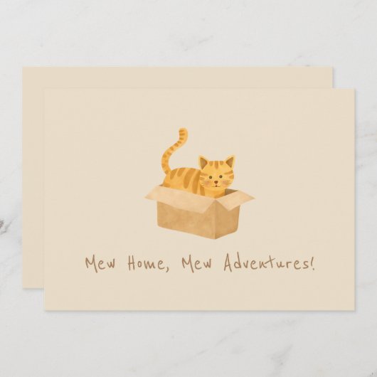子猫・オン・ムービング 案内状 (正面/裏面)
