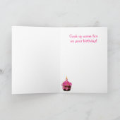 子猫&カップケーキ誕生日 カード (内部)