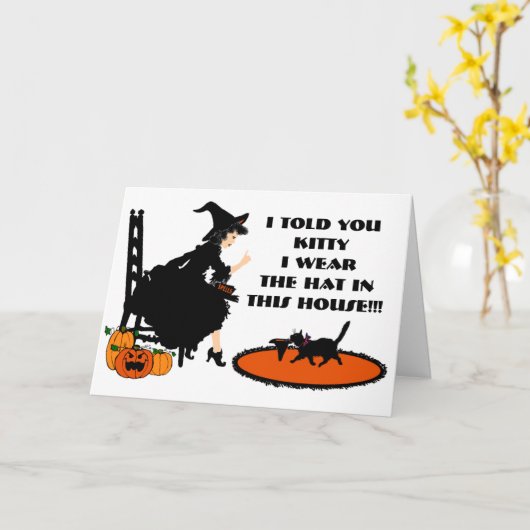 「子猫」 カード (黄色い花)