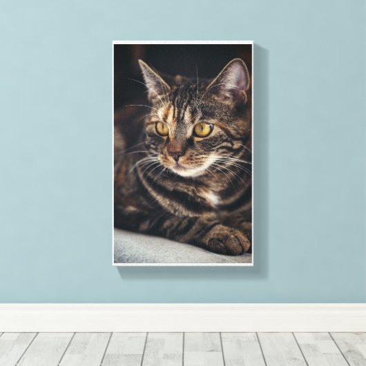 子猫 キャンバスプリント (インサイチュ (ウッドフロア))