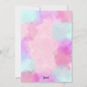 子猫 – コーン誕生日招待状 招待状 (裏面)