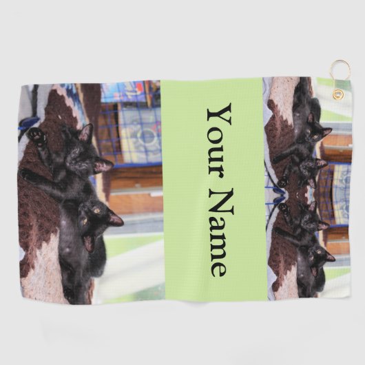 子猫 ゴルフタオル (横)