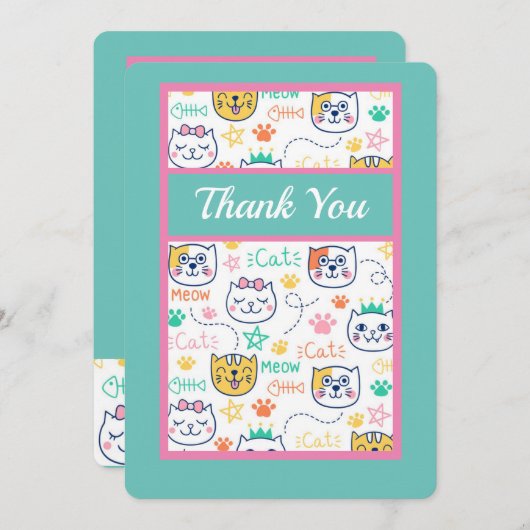 子猫 サンキューカード (正面/裏面)