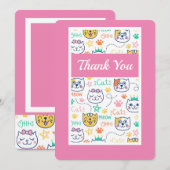 子猫 サンキューカード (正面/裏面)