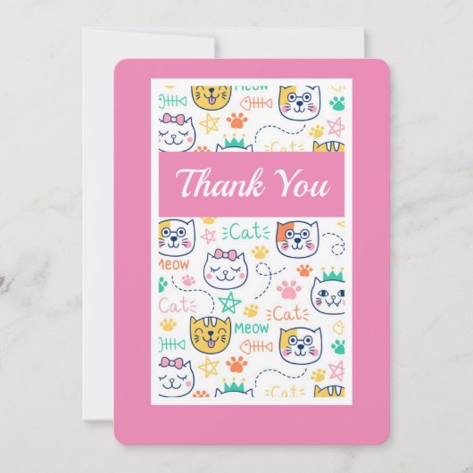 子猫 サンキューカード (正面)